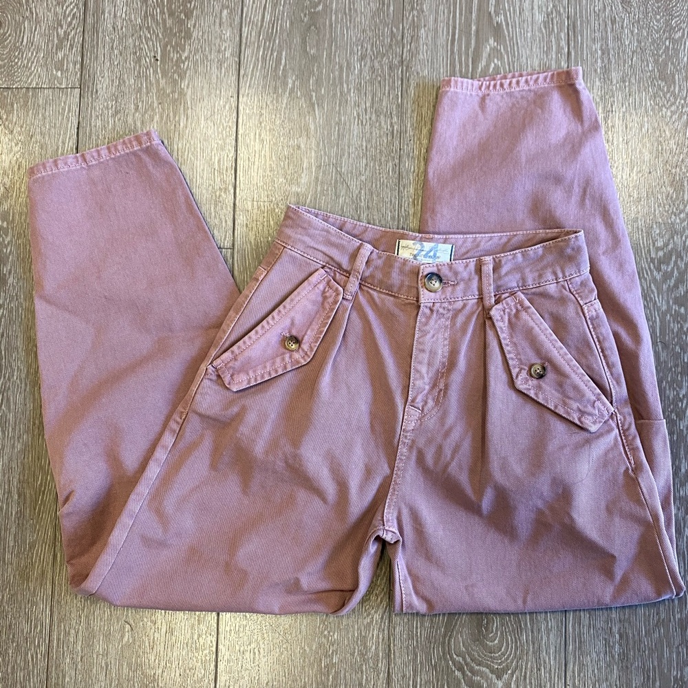 Free People Pink High Waisted Jeans Pants NWOT